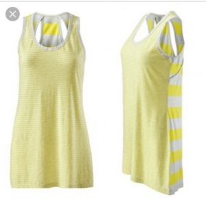 CAbi Yellow & White Striped Racerback Tank Top